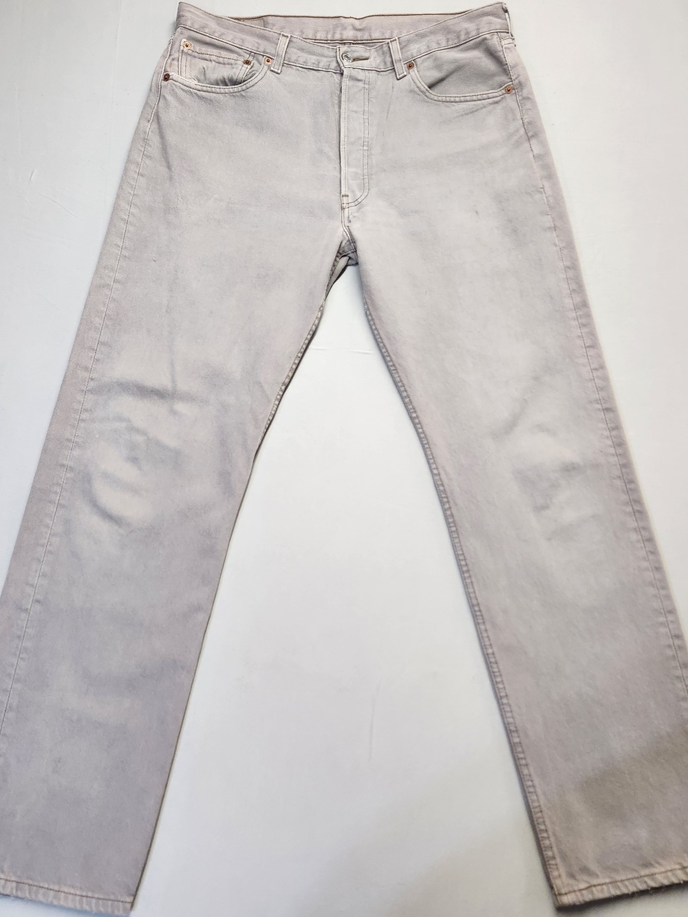 Vintage 90s Levi's 501  Gray Stone Wash Denim Jeans Mens 34x32 1999 Mexico VTG